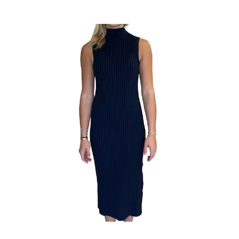 sapphire blue cocktail dress-CSS - RIbbed Dress