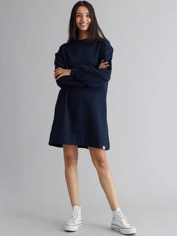 gold sequin dress-Isabella Organic Cotton Dress | Navy