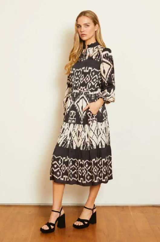 glitter cocktail dress-Julie Dress Ikat Tapestry