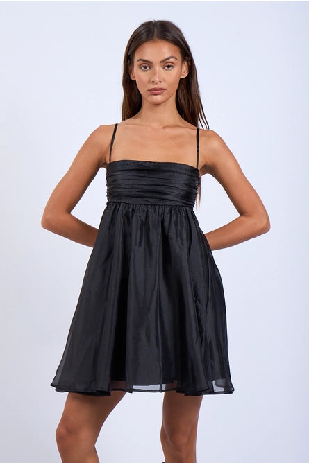 vintage prom dress-Sheer Layered Swing Dress