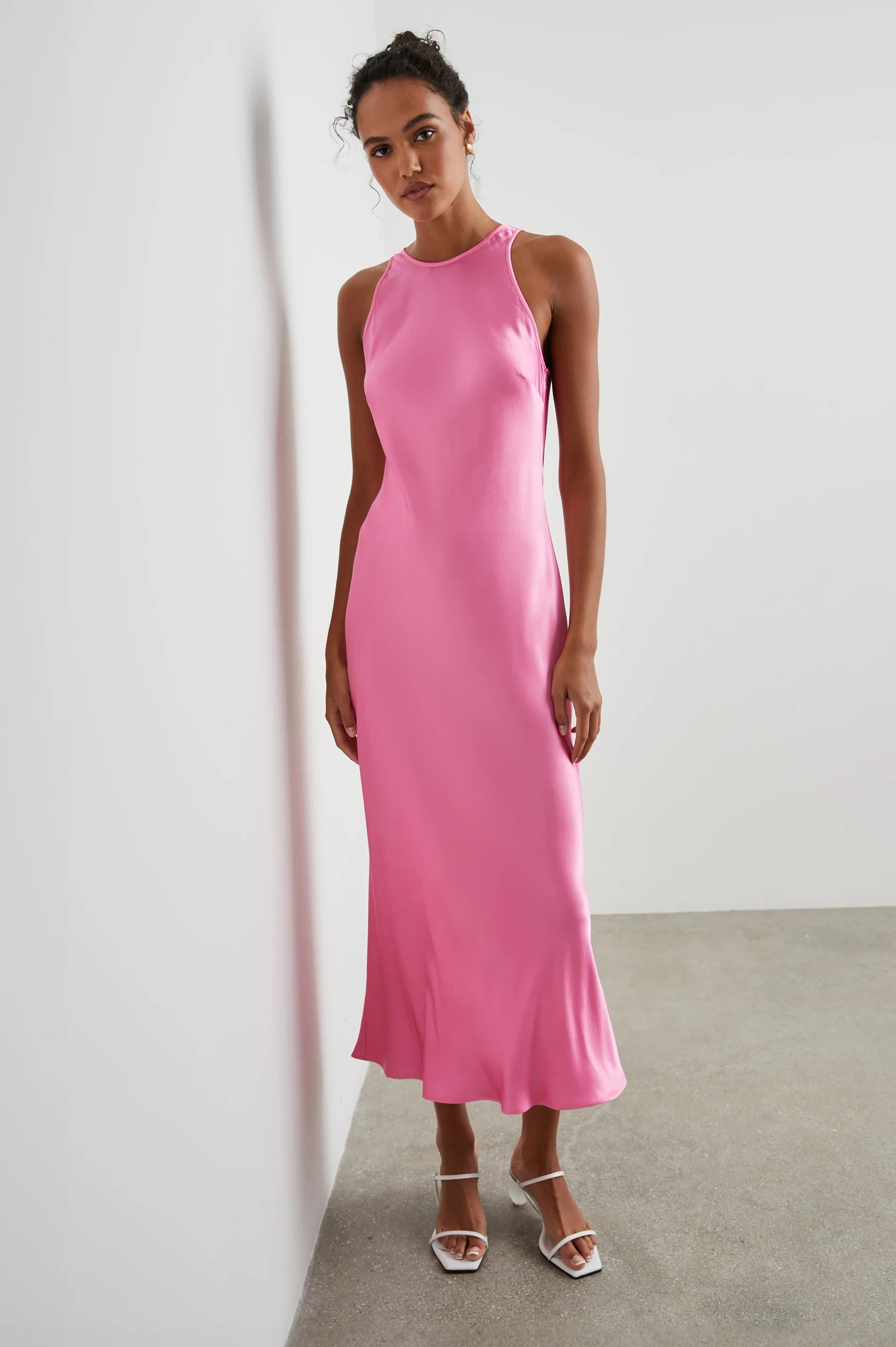 one shoulder prom dress-Solene Dress Malibu Pink