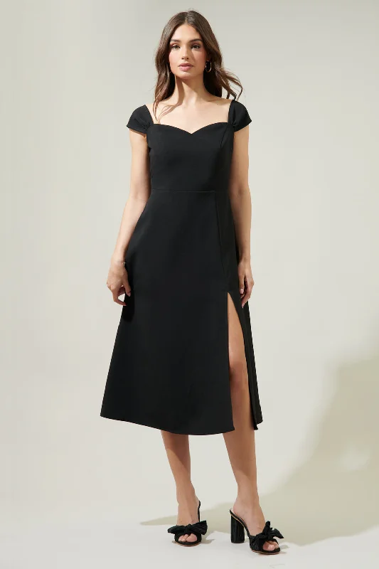 shift casual dress-Dixon Convertible Strap Midi Dress