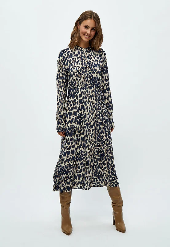 black cocktail dress-Lova Long Dress - Warm Sand Print