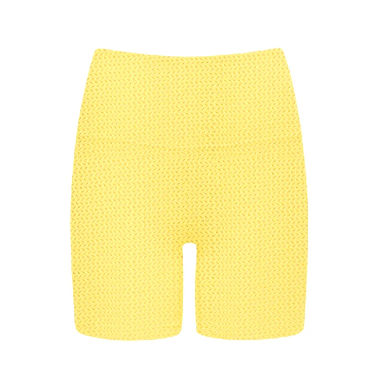 tulle sundress-Midi Bike Short | Yellow Crochet