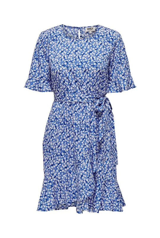 tiered peasant dress-ONLY NEW OLIVIA FLORAL SS WRAP DRESS