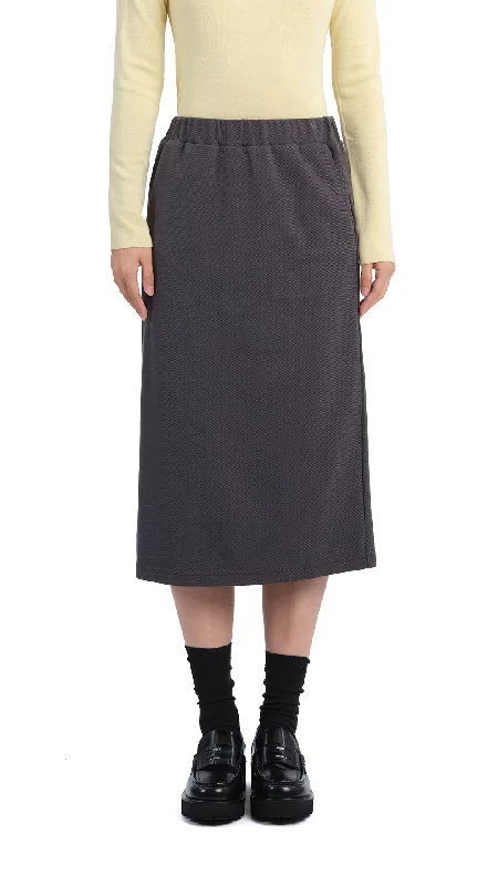 olive green skirt-Pencil Split Skirt