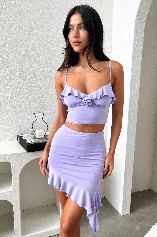 lavender tulle skirt-Ramina Skirt - Purple