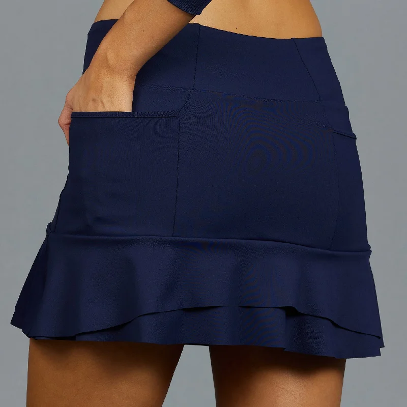 mustard yellow pencil skirt-Classic Short Skort (navy)