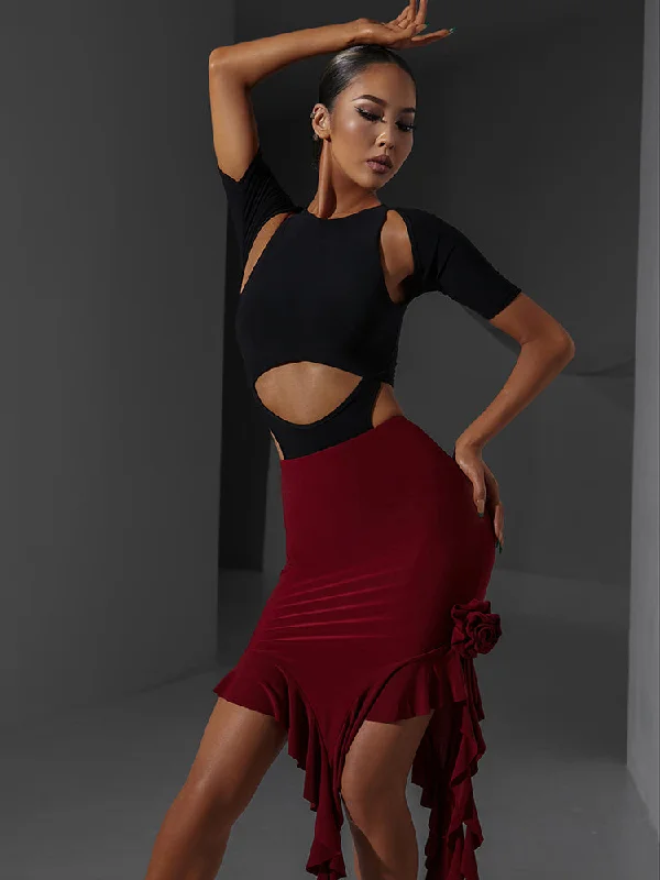 burgundy pencil skirt-Lost Cherry Skirt #2343