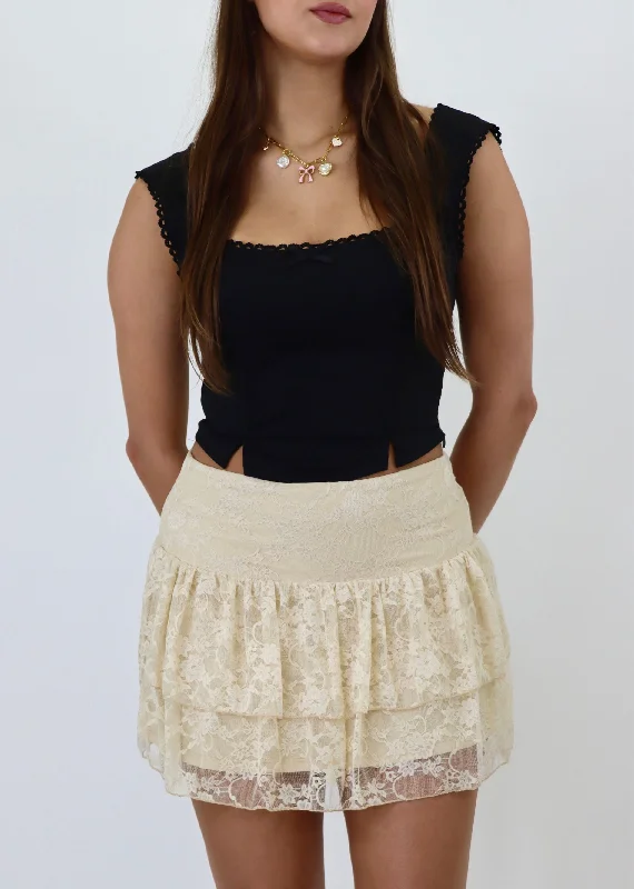 embroidered maxi skirt-Slip Away Mini Skirt ★ Oatmeal